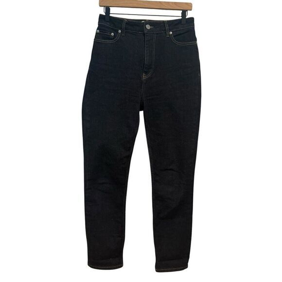 Ganni Cutye Cropped Dark Wash Jeans Size 28 - Picture 1 of 5